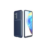 Nezih Case Xiaomi Mi 10T Pro 5G ile Uyumlu Lacivert Kamera Korumalı Carbon Tasarım Silikon Kılıf