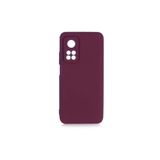 Nezih Case Xiaomi Mi 10t Pro 5G Uyumlu Kadife İç Yüzeyli Silikon Kılıf, Koyu Mor