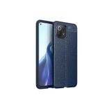 Nezih Case Xiaomi Mi 11 Lite Uyumlu Deri Görünüm Silikon Kılıf, Lacivert