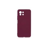 Nezih Case Xiaomi Mi 11 Lite Uyumlu Kadife İç Yüzeyli Silikon Kılıf, Koyu Mor