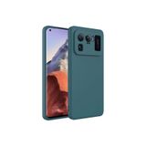 Nezih Case Xiaomi Mi 11 Ultra ile Uyumlu Kılıf, Kamera Korumalı, Kadife İç Yüzeyli, Silikon Kapak, Koyu Yeşil