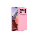 Nezih Case Xiaomi Mi 11 Ultra ile Uyumlu Kılıf, Kamera Korumalı, Kadife İç Yüzeyli, Silikon Kapak, Pembe