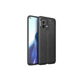 Nezih Case Xiaomi Mi 11 Uyumlu Siyah Deri Görünümlü Silikon Kılıf