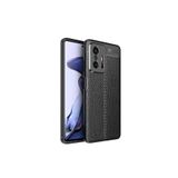 Nezih Case Xiaomi Mi 11T 5G ile Uyumlu Deri Görünüm Silikon Kılıf, Siyah