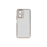 Nezih Case Xiaomi Mi 11T 5G ile Uyumlu Kamera Korumalı, Altın Rengi Kaplamalı Silikon Kılıf, Beyaz
