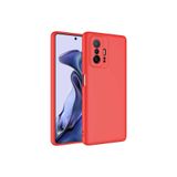Nezih Case Xiaomi Mi 11T Pro Uyumlu Kılıf, Kamera Korumalı, Kadife İç Yüzeyli Silikon Kapak, Kırmızı