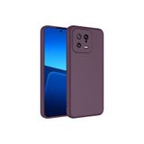Nezih Case Xiaomi Mi 13 ile Uyumlu Kılıf, Kamera Korumalı, Kadife İç Yüzeyli, Silikon Kapak, Koyu Mor