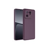 Nezih Case Xiaomi Mi 13 Pro ile Uyumlu Kılıf, Kamera Korumalı, Kadife İç Yüzeyli, Silikon Kapak, Koyu Mor