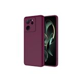 Nezih Case Xiaomi Mi 13t / 13t Pro ile Uyumlu Kılıf, Kadife İç Yüzeyli, Kamera Korumalı, Yumuşak Silikon, Koyu Mor