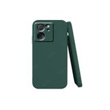 Nezih Case Xiaomi Mi 13t / 13t Pro ile Uyumlu Kılıf, Kadife İç Yüzeyli, Kamera Korumalı, Yumuşak Silikon, Koyu Yeşil