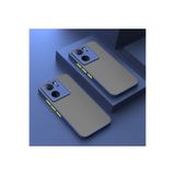 Nezih Case Xiaomi Mi 13t / Mi 13t Pro Uyumlu Kılıf, Kamera Korumalı, Renkli Kenarlı, Mat Silikon, Lacivert