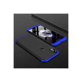 Nezih Case Xiaomi Mi 6x Uyumlu Sert Silikon Kılıf, Mat Görünüm Ultra İnce, Siyah/Mavi