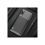 Nezih Case Xiaomi Mi 9 Lite Uyumlu Kamera Korumalı Carbon Tasarım Silikon Kılıf Siyah