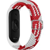Nezih Case Xiaomi Mi Band 3/4/5/6 Akıllı Bileklik Örgü Kordon Kırmızı - Beyaz