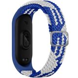 Nezih Case Xiaomi Mi Band 3/4/5/6 Akıllı Bileklik Örgü Kordon Mavi - Beyaz
