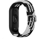 Nezih Case Xiaomi Mi Band 3/4/5/6 Akıllı Bileklik Örgü Kordon Siyah - Beyaz