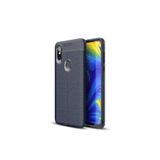 Nezih Case Xiaomi Mi Mix 3 Uyumlu Deri Görünüm Silikon Kılıf, Lacivert