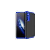 Nezih Case Xiaomi Mi Note 10 Lite ile Uyumlu 360° Full Koruma Silikon Kılıf, Siyah/Mavi