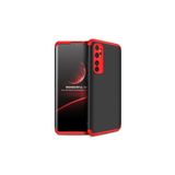 Nezih Case Xiaomi Mi Note 10 Lite ile Uyumlu Sert Silikon Kılıf, Mat Görünüm, Ultra İnce, Siyah/Kırmızı