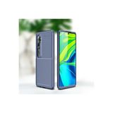 Nezih Case Xiaomi Mi Note 10 Uyumlu Kamera Korumalı, Karbon Tasarım, Silikon Kılıf, Lacivert