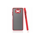 Nezih Case Xiaomi Mi Poco X3 Uyumlu Renkli Kenarlı Mat Silikon Kılıf, Kırmızı