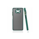 Nezih Case Xiaomi Mi Poco X3 Uyumlu Renkli Kenarlı Mat Silikon Kılıf, Koyu Yeşil