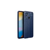 Nezih Case Xiaomi Poco C40 Uyumlu Deri Görünüm Silikon Kılıf, Lacivert