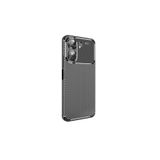 Nezih Case Xiaomi Poco C65 ile Uyumlu Kamera Korumalı, Karbon Tasarım, Silikon Kılıf, Siyah