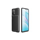 Nezih Case Xiaomi Poco M3 Uyumlu Kamera Korumalı, Karbon Tasarım, Silikon Kılıf, Siyah