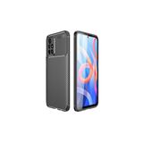Nezih Case Xiaomi Poco M4 Pro 5G ile Uyumlu Kamera Korumalı, Karbon Tasarım, Silikon Kılıf, Siyah