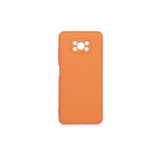 Nezih Case Xiaomi Poco X3 Uyumlu Kadife İç Yüzeyli Silikon Kılıf, Turuncu NZH-lansman-0155