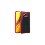 Nezih Case Xiaomi Poco X3 Uyumlu Renkli Kenarlı Kaff Silikon Kılıf, Kırmızı