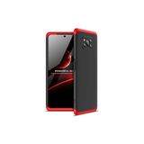 Nezih Case Xiaomi Poco X3 Uyumlu Sert Silikon Kılıf, Mat Görünüm Ultra İnce, Siyah/Kırmızı
