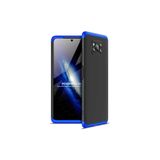 Nezih Case Xiaomi Poco X3 Uyumlu Sert Silikon Kılıf, Mat Görünüm Ultra İnce, Siyah/Mavi