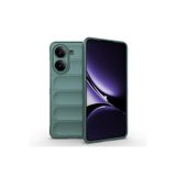 Nezih Case Xiaomi Poco X7 Pro Uyumlu Esnek Oyuklu Arka Yüzey Tasarımlı Silikon Kapak Kılıf, Koyu Yeşil