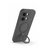 Nezih Case Xiaomi Poco X8 Pro Max Uyumlu, İçi Kadife Stand Olabilen Halka Yüzüklü Kılıf, Gri