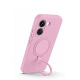 Nezih Case Xiaomi Poco X8 Pro Uyumlu İçi Kadife Stand Olabilen Halka Yüzüklü Kılıf, Pembe