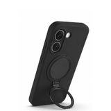 Nezih Case Xiaomi Poco X8 Pro Uyumlu, İçi Kadife Stand Olabilen Halka Yüzüklü Kılıf, Siyah
