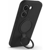 Nezih Case Xiaomi Poco X8 Pro Uyumlu Içi Kadife Stand Olabilen Halka Yüzüklü Şık Kılıf - Siyah