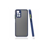 Nezih Case Xiaomi Redmi 10 Uyumlu Renkli Kenarlı Mat Silikon Kılıf, Lacivert