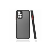 Nezih Case Xiaomi Redmi 10 Uyumlu Renkli Kenarlı Mat Silikon Kılıf, Siyah