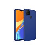 Nezih Case Xiaomi Redmi 10a ile Uyumlu Metal Çerçeve Hassas Buton Tasarımlı Renkli İçi Kadife Kılıf, Lacivert