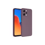 Nezih Case Xiaomi Redmi 12 ile Uyumlu Kılıf, Kamera Korumalı, Kadife İç Yüzeyli, Silikon Kapak, Koyu Mor