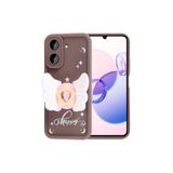Nezih Case Xiaomi Redmi 13C / C65 ile Uyumlu Kamera Korumalı 3D Figürlü Yumuşak Silikon Kılıf, Kahverengi
