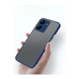 Nezih Case Xiaomi Redmi 13C / Poco C65 Uyumlu Kamera Korumalı Renkli Kenarlı Mat Silikon Kılıf, Lacivert