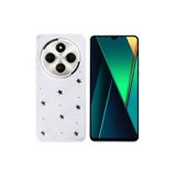 Nezih Case Xiaomi Redmi 14C 4G ile Uyumlu Airbag Tasarımlı, Simli Şeffaf, Yıldız Desenli Kılıf