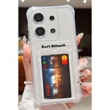 Nezih Case Xiaomi Redmi 15C Uyumlu Kılıf, Airbag Tasarımlı, Şeffaf, Kartlıklı
