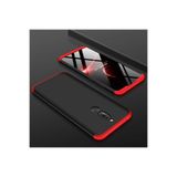 Nezih Case Xiaomi Redmi 8 Uyumlu Sert Silikon Kılıf, Mat Görünüm Ultra İnce, Siyah/Kırmızı