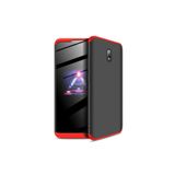 Nezih Case Xiaomi Redmi 8a ile Uyumlu Sert Silikon Kılıf, Mat Görünüm, Ultra İnce, Siyah/Kırmızı