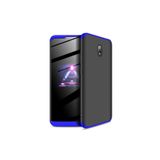 Nezih Case Xiaomi Redmi 8a Uyumlu Sert Silikon Kılıf, Mat Görünüm Ultra İnce, Siyah/Mavi nzhxays2707